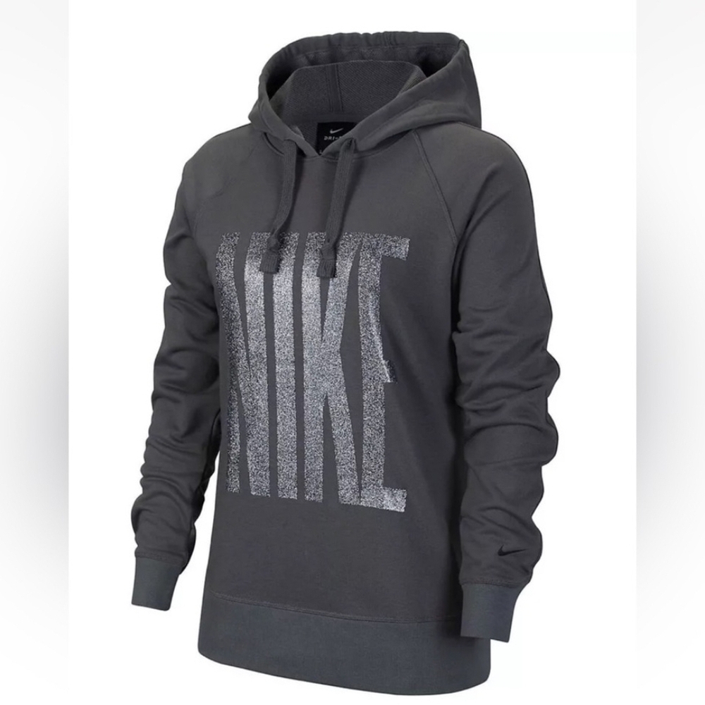 Nike Gray Hoodie with Silver Logo